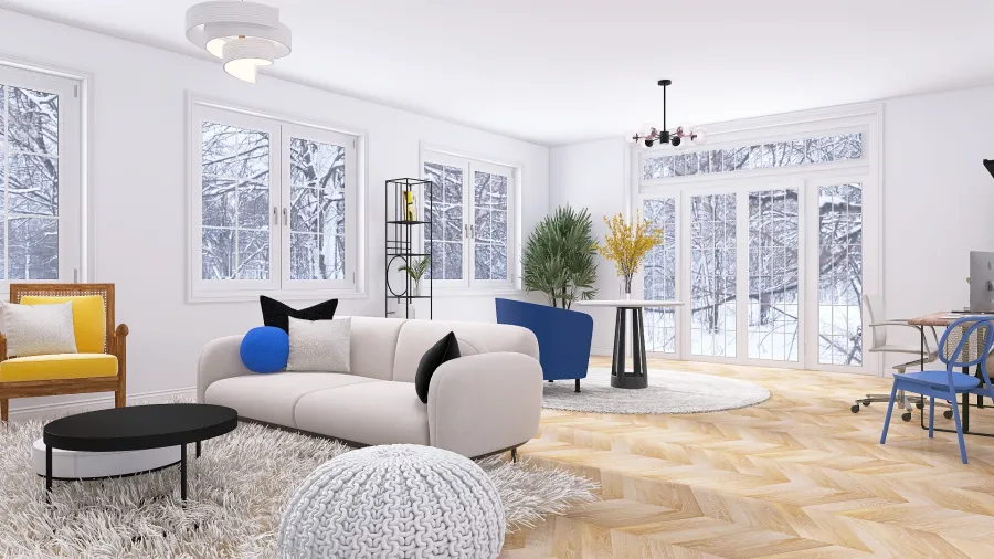 Scandinavian Interior 3d design renderings
