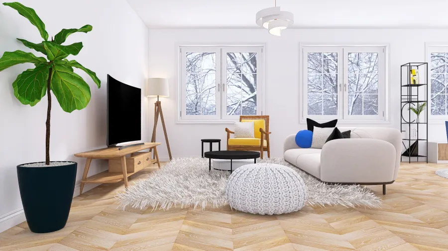 Scandinavian Interior 3d design renderings