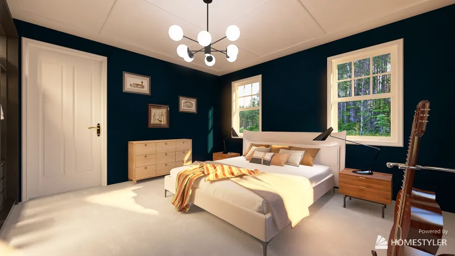Gregory's Bedroom 3d design renderings