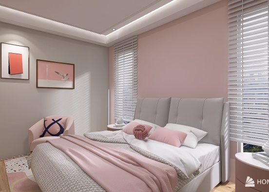Quarto menina - girl bedroom Design Rendering