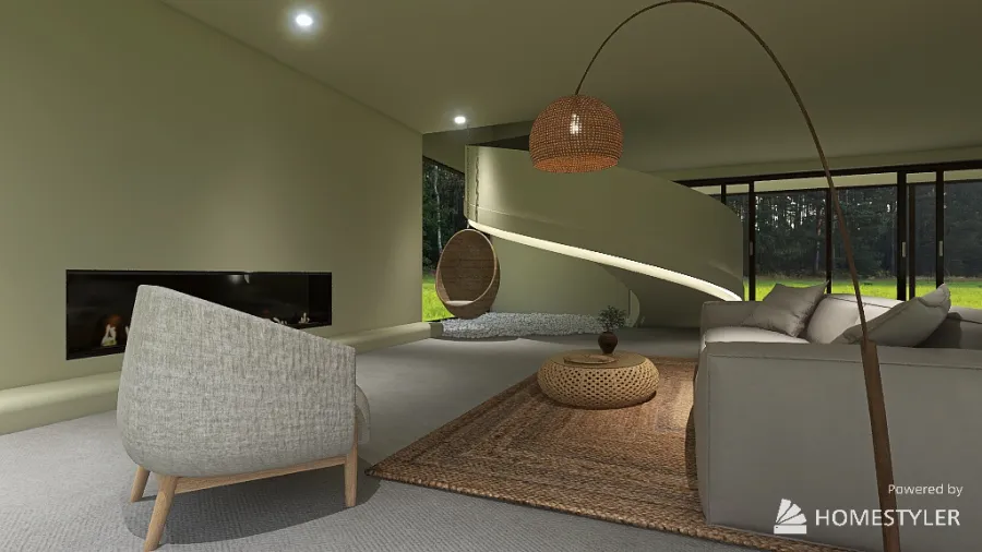 Kitchen living room 3d design renderings