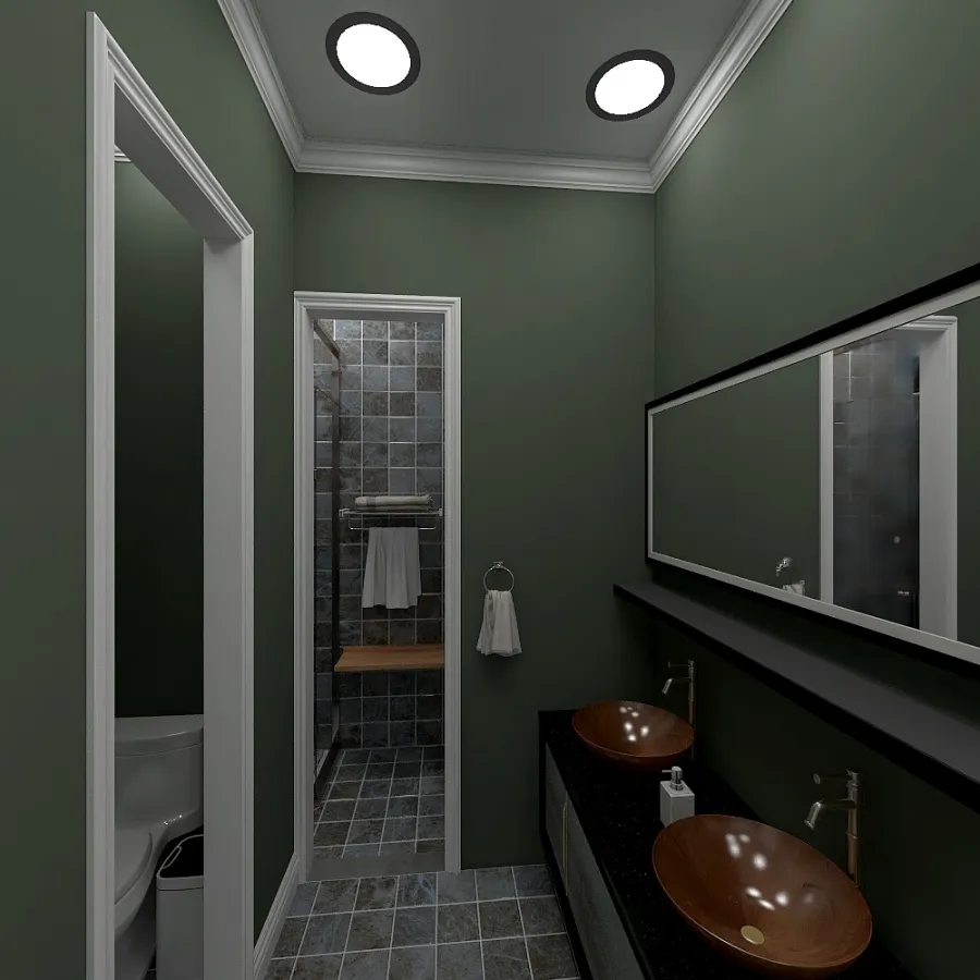 Bunk Bathroom 3d design renderings