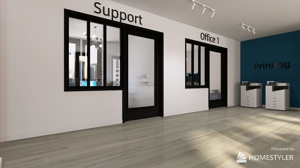 Open Office Space 3d design renderings