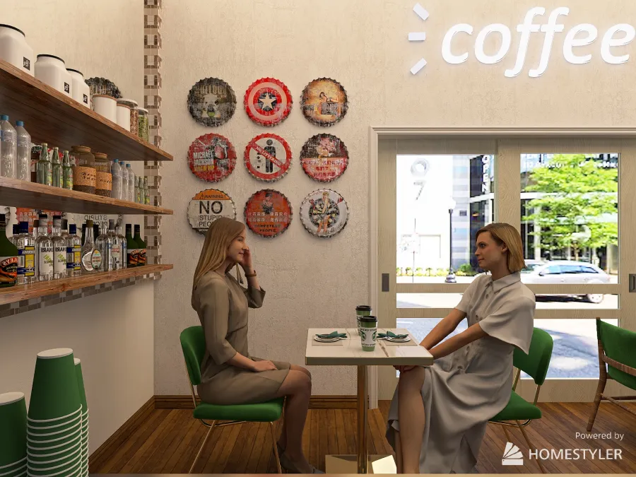 Starbucks 3d design renderings