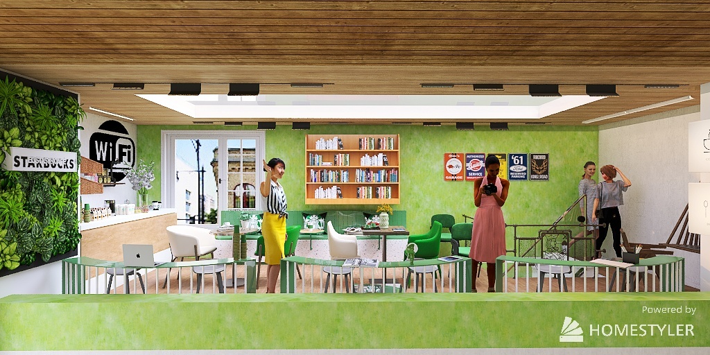 Starbucks for women 3d design renderings