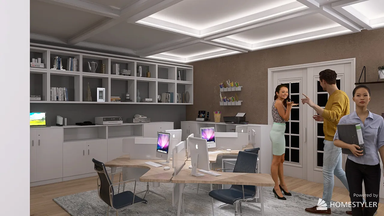 café 3d design renderings