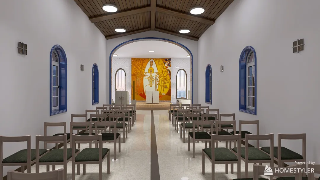 Conservação e Adequação litúrgica da Capela NS Navegantes 3d design renderings