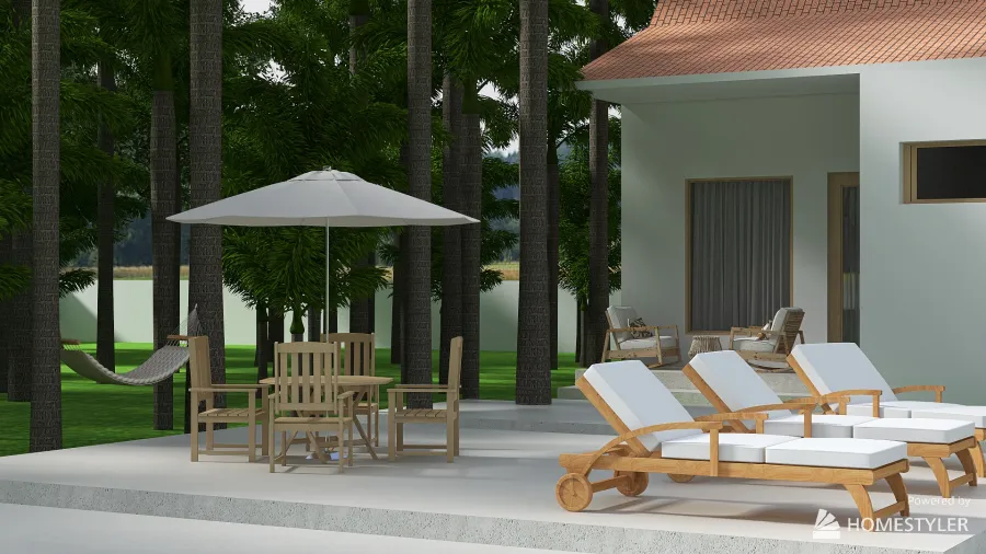 Villa in Bali 3d design renderings