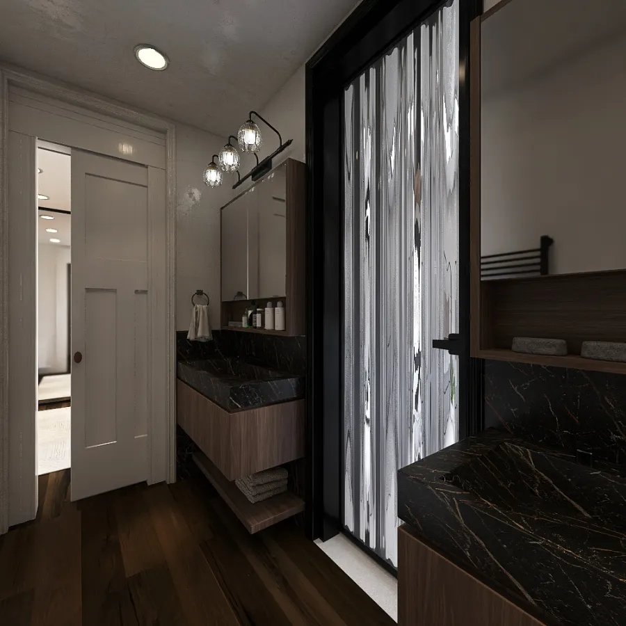Bathroom Dry Area compartido 3d design renderings