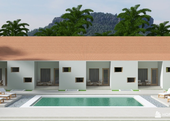 Villa in Bali Design Rendering