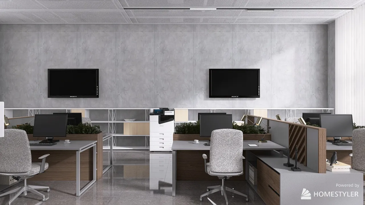 Office 3d design renderings