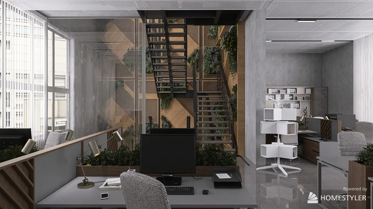 Office 3d design renderings