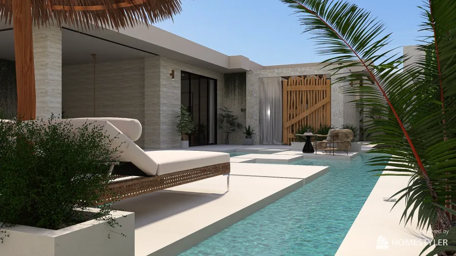 188 Sqm Holiday luxury rammed earth house 3d design renderings