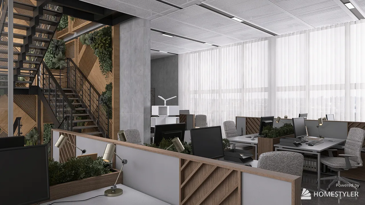 Office 3d design renderings