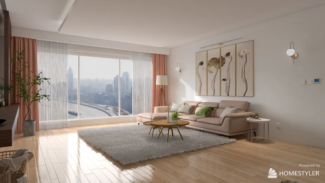 Modern style Living room apartment 3d design renderings