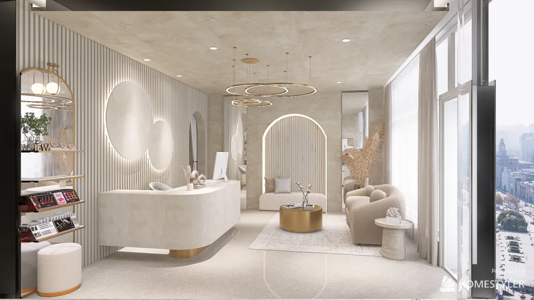 Beauty & Hair Salon 3d design renderings