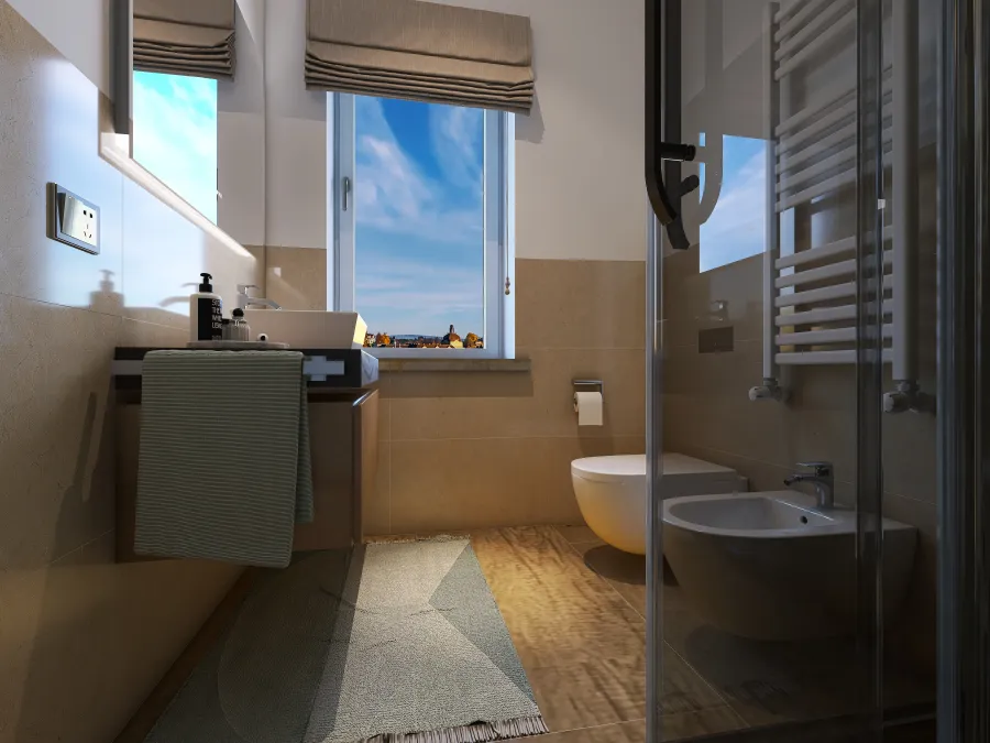 Bagno della Camera 3d design renderings