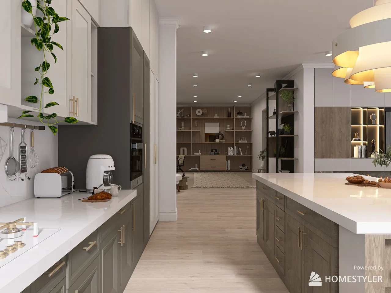 LivingDiningRoom 3d design renderings