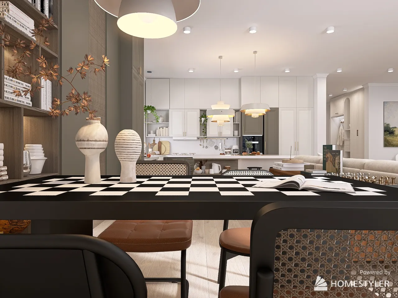 LivingDiningRoom 3d design renderings