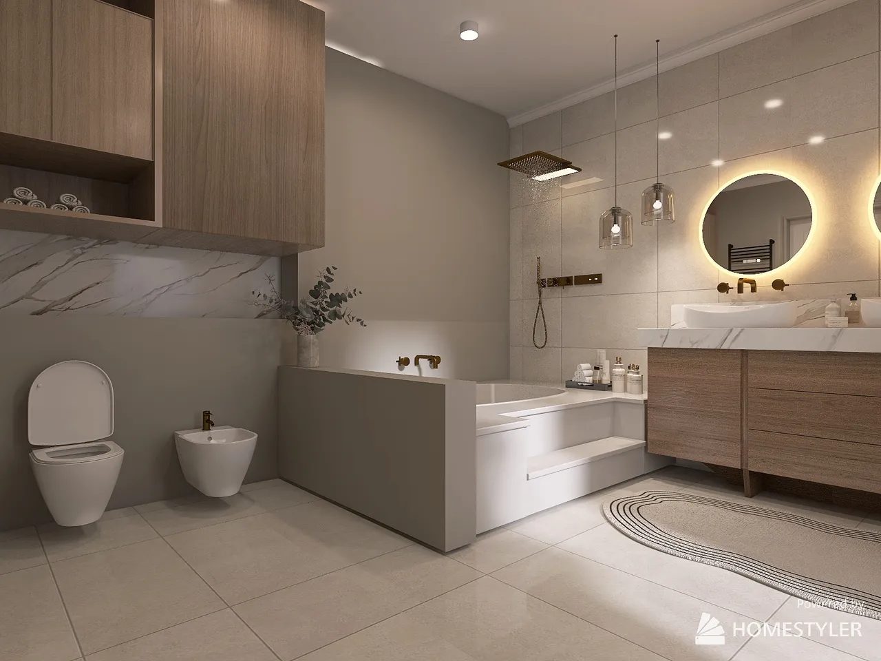 Bathroom 3d design renderings