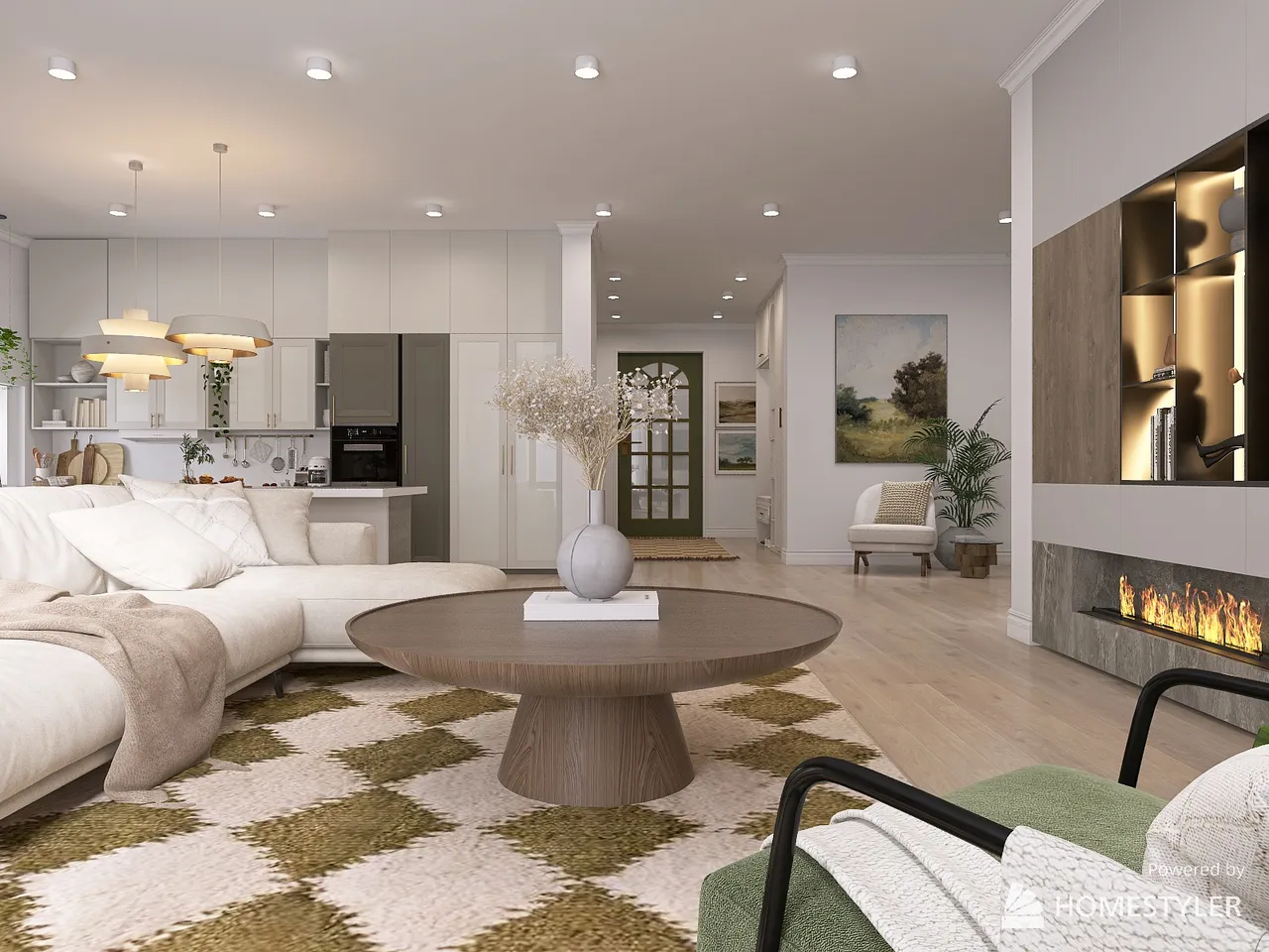 LivingDiningRoom 3d design renderings