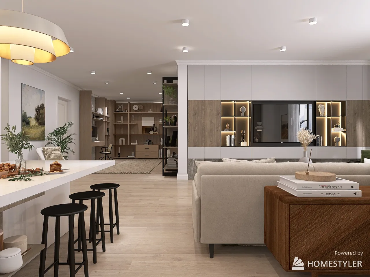 LivingDiningRoom 3d design renderings