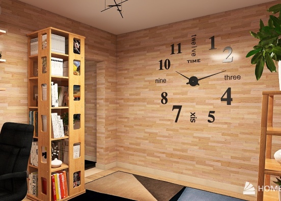 Office + Bedroom Design Rendering