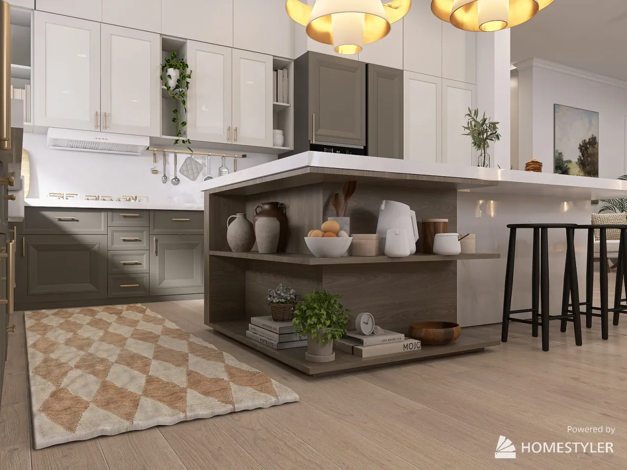 LivingDiningRoom 3d design renderings