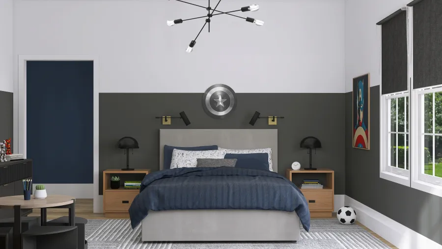 Avengers Bedroom 3d design renderings