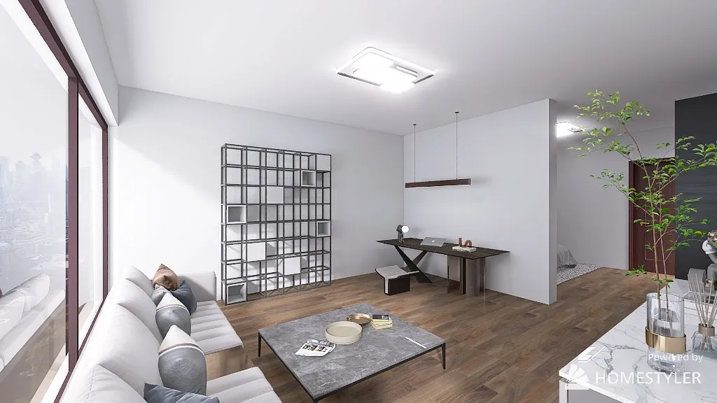 Office and bedroom 3d design renderings