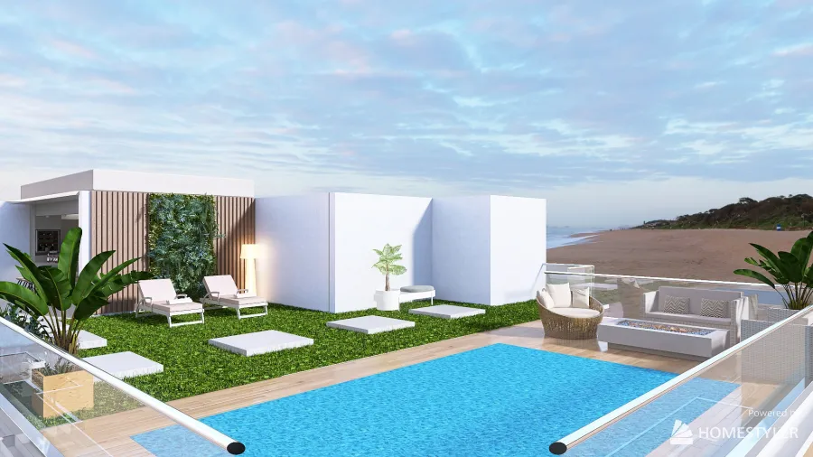 Coastal Penthouse D.1 3d design renderings