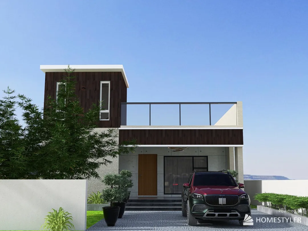 kanchipuram doctor house 3d design renderings
