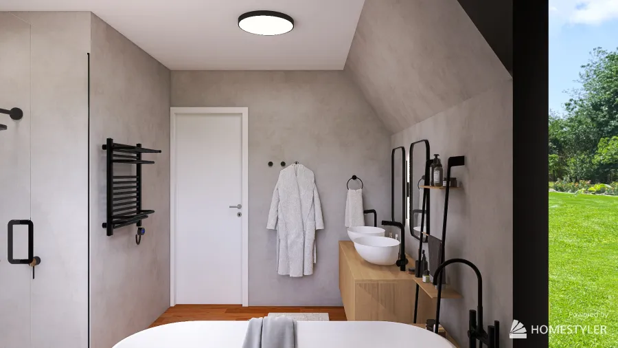 Modern Bathroom. 3d design renderings