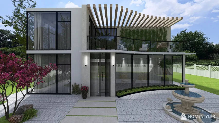 GLASS HOUSE 3d design renderings