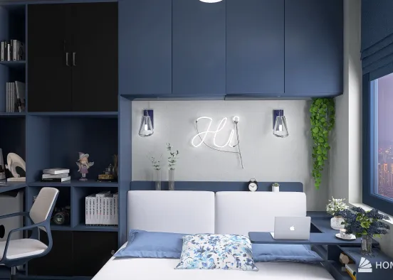 Аsian mini apartment Design Rendering
