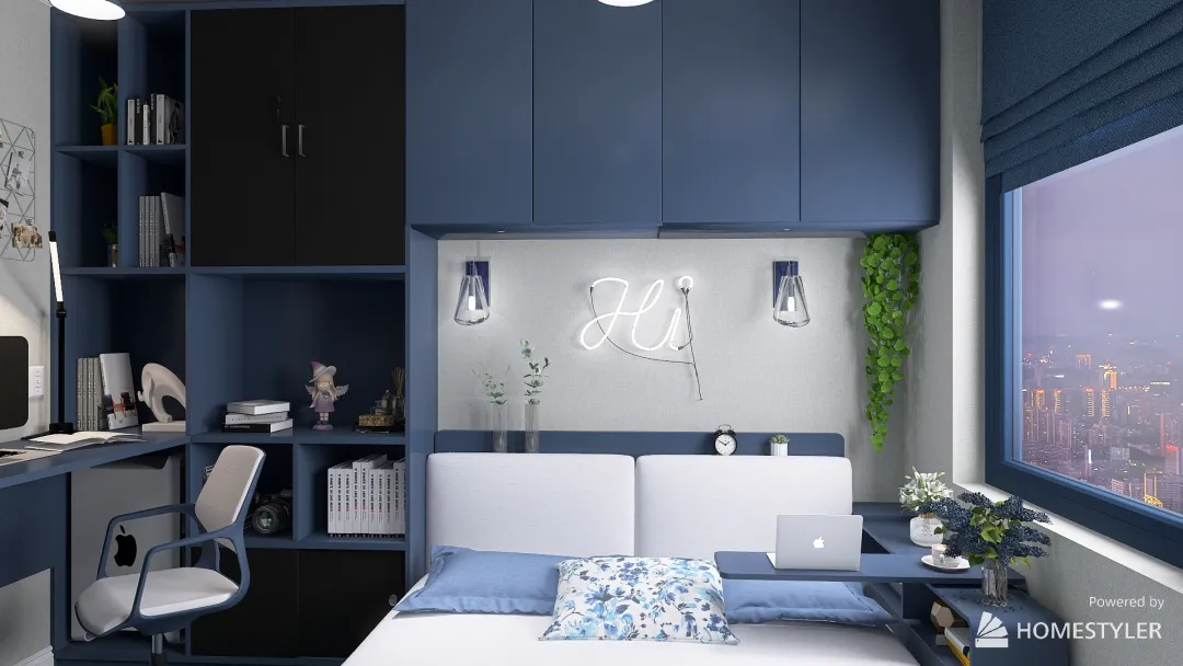 Аsian mini apartment 3d design renderings