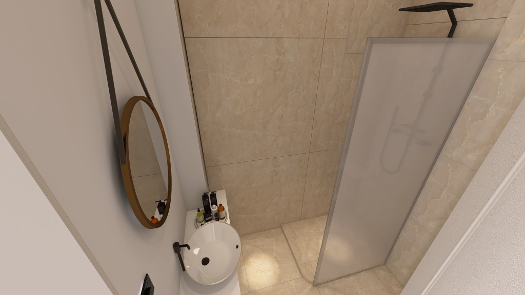 Clémenceau- Studio Mezzanine pour Airbnb - Nice Cote d'Azur 3d design renderings