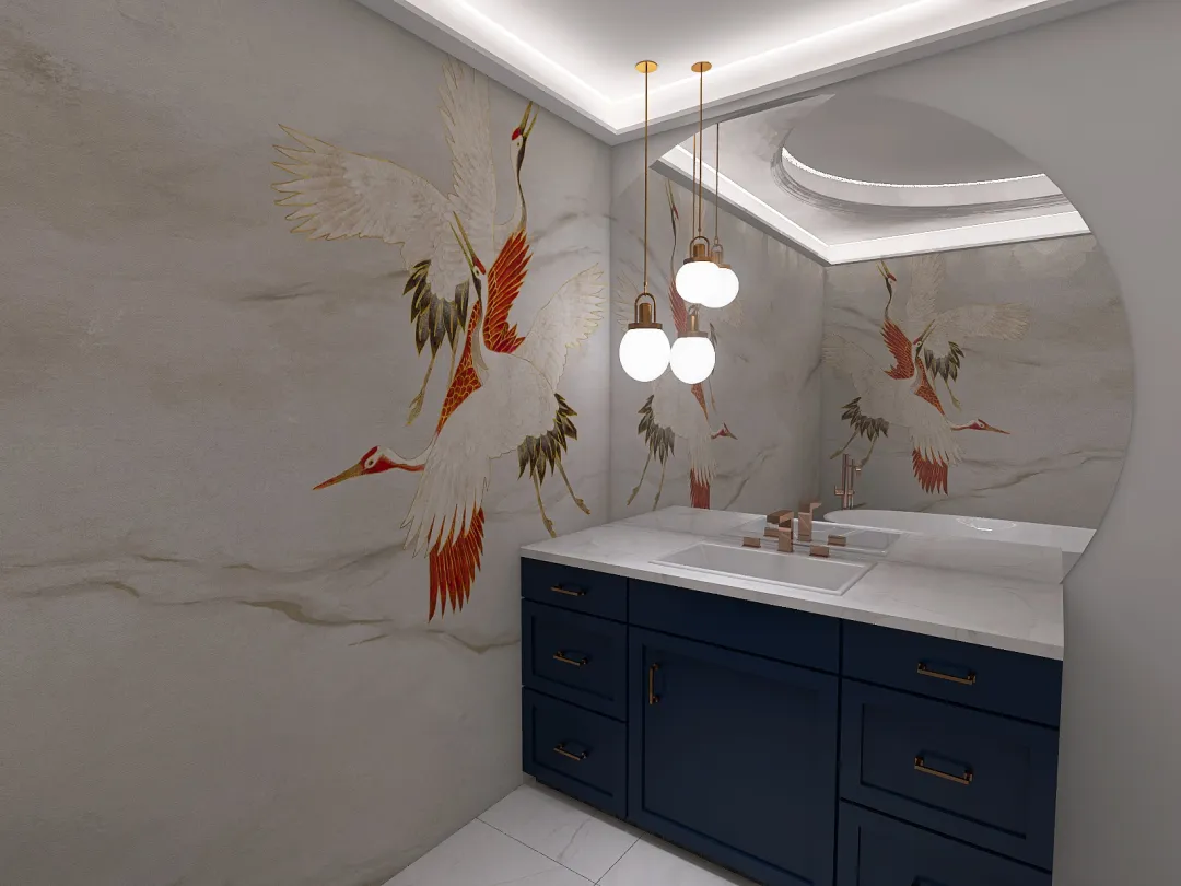 Łazienka żurawie 3d design renderings