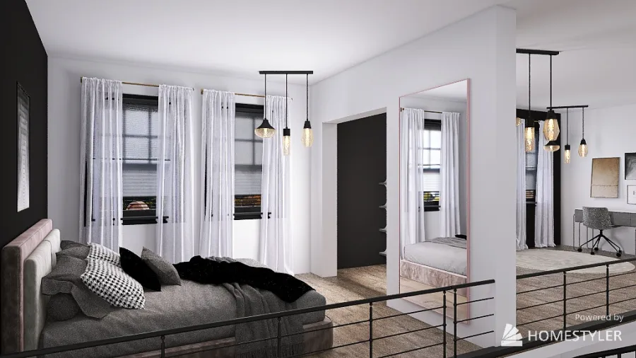 Modern Loft Farmhouse Apartment/VRBO 3d design renderings