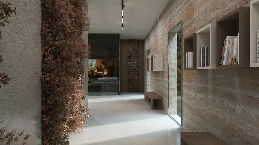 Casa de Tierra apisonada 3d design renderings