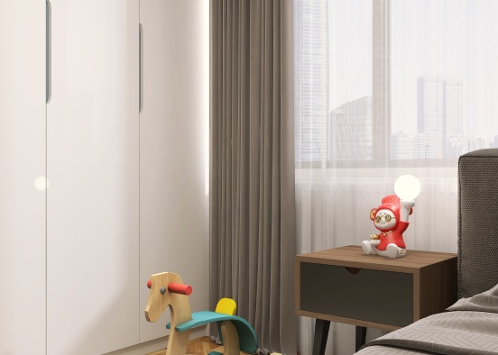BEDROOM interior design for Tiny Little Boy Design Rendering