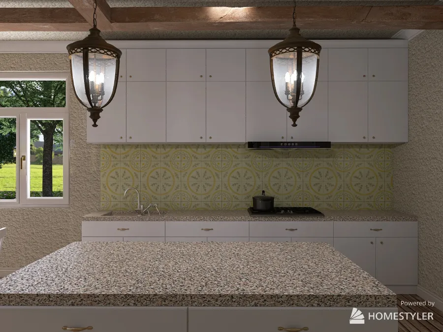 Kitchen / Living / Dining 3d design renderings