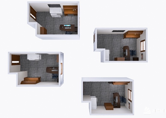 Office Manager Layout Design Rendering