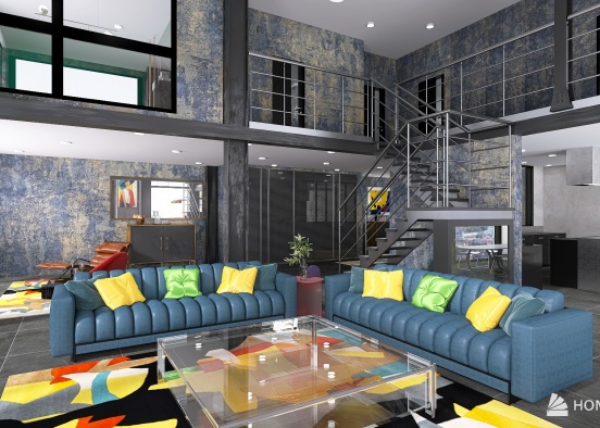 Contemporary loft Design Rendering