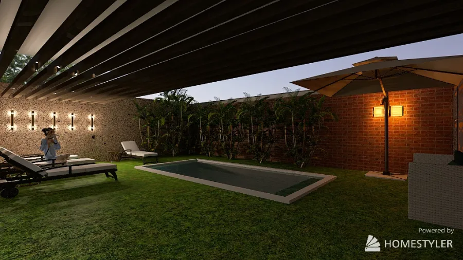 Casa de descanso sierra. 3d design renderings