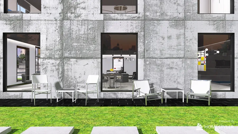 Bauhaus Hotel 3d design renderings