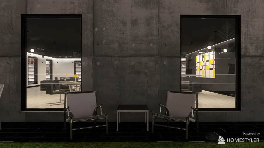 Bauhaus Hotel 3d design renderings