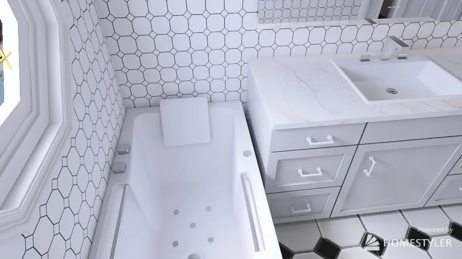Master Bathroom with bidet 3d design renderings