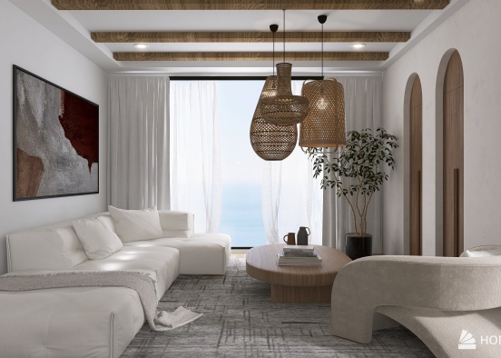Serene Modern Mediterranean  Design Rendering