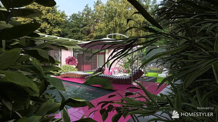 Casa dos sonhos Barbie 3d design renderings